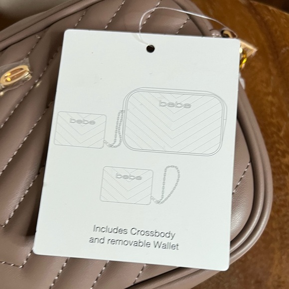 Bebe Taupe Quilted Crossbody Bag Set - Picture 6 of 8